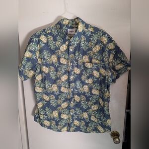 Goodfellow & Co Blue Pineapple Print Men's Shirt